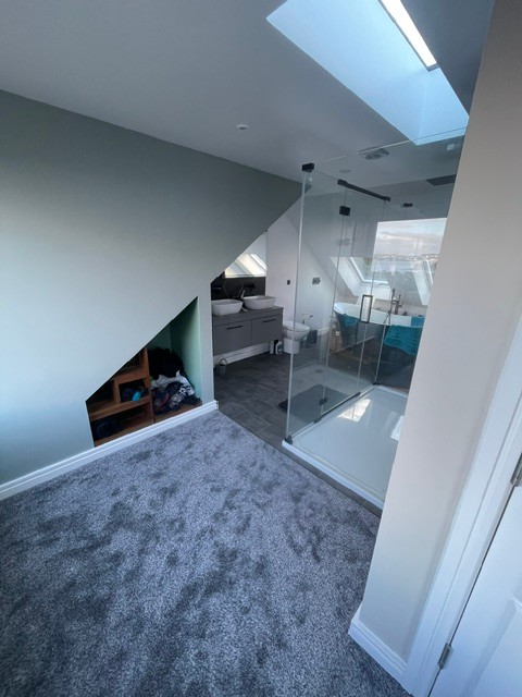 Finished loft bedroom