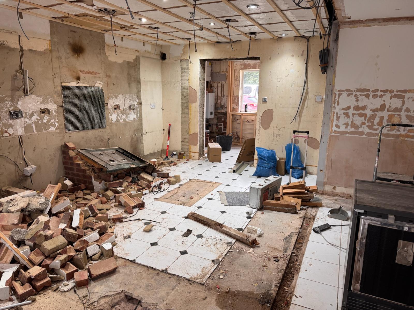 The original kitchen before work began