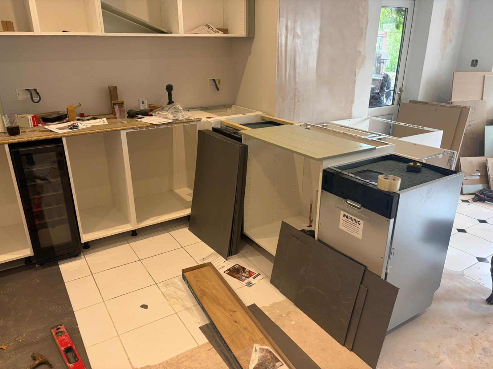 Open-plan kitchen diner